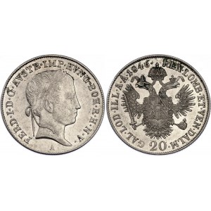 Austria 20 Kreuzer 1846 A