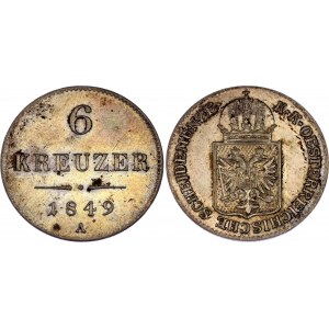Austria 6 Kreuzer 1849 A