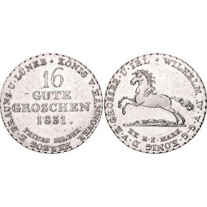 German States Hannover 16 Gute Groschen 1831 (VIDEO)