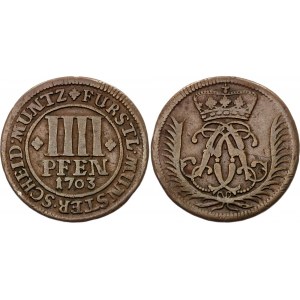 German States Munster 4 Pfennig 1703