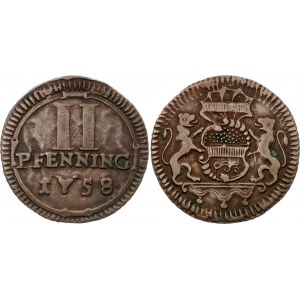 German States Munster 2 Pfennig 1758