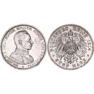 Germany - Empire Prussia 5 Mark 1914 A