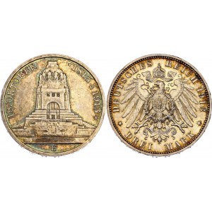 Germany - Empire Saxony-Albertine 3 Mark 1913 E
