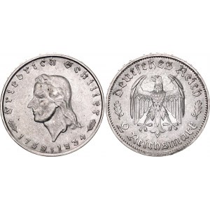 Germany - Third Reich 2 Reichsmark 1934 F