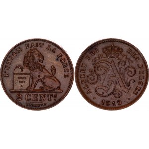 Belgium 2 Centimes 1919