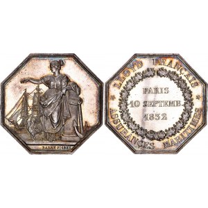 France Silver Medal Lloyd Marine Insurance French 1833
