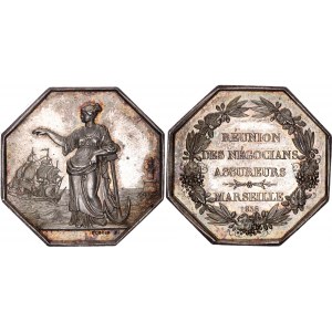 France Silver Medal Insurance Marseille 1836