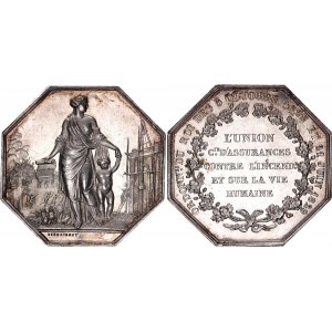 France Silver Medal Fire and Human Life Insurance 1860 - 1880 (ND)