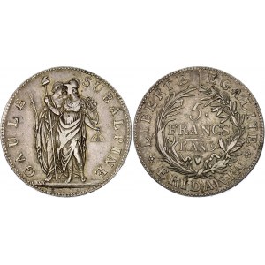 Italian States Piedmont 5 Francs 1800 LAN 9