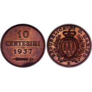 San Marino 10 Centesimi 1937 R