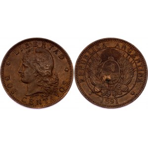 Argentina 2 Centavos 1891