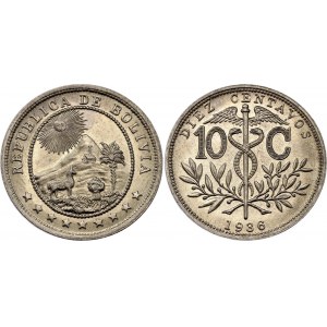 Bolivia 10 Centavos 1936