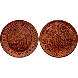 Bolivia 50 Centavos 1942