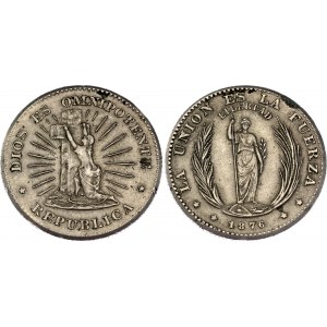 Bolivia Copper-nickel Medal Dios Es Omnipotente 1876