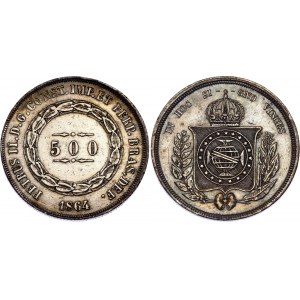 Brazil 500 Reis 1864