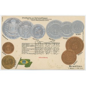 Brazil Post Card Coins of Brazil 1904 - 1937 (ND)