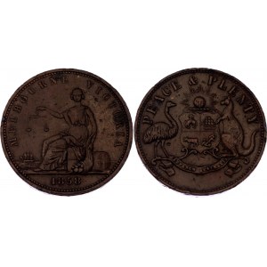 Australia Melbourne 1 Penny 1858 Token