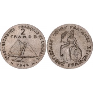 French Polynesia 2 Francs 1948 Essai
