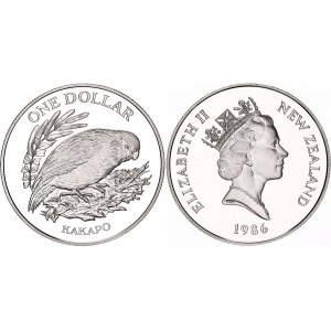 New Zealand 1 Dollar 1986