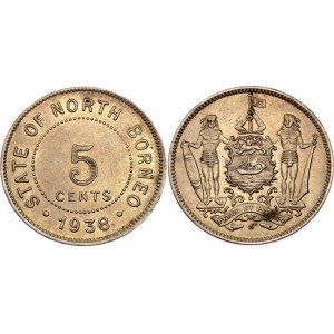 British North Borneo 5 Cents 1938 H