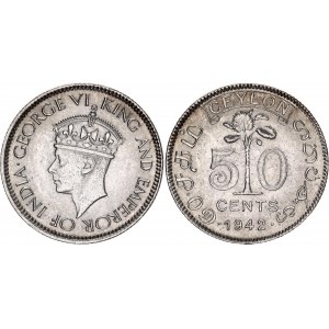 Ceylon 50 Cents 1942