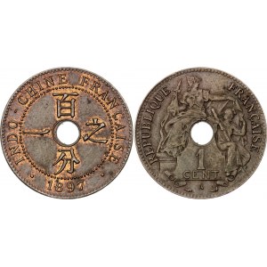 French Indochina 1 Centime 1897 A