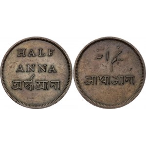 India Bengal 1/2 Anna 1831 - 1835 (ND)