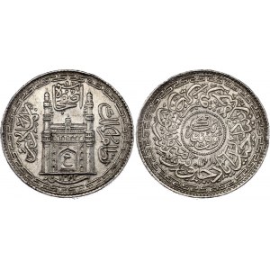 India Hyderabad 1 Rupee 1924 AH 1342//13