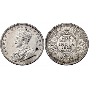 British India 1 Rupee 1918