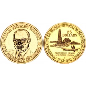 Liberia 25 Dollars 1972 (ND) B
