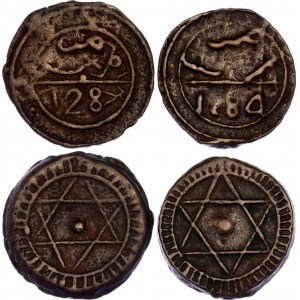 Morocco 2 x 2 Falus 1868 - 1870 AH 1284 - 1287
