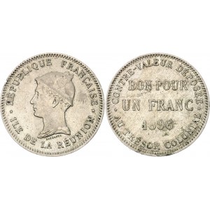 Reunion 1 Franc 1896