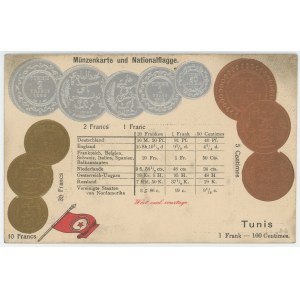 Tunisia Post Card Coins of Tunisia 1904 - 1937 (ND)