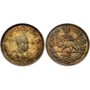 Iran 1000 Dinar 1929 AH 1308 Overstrike