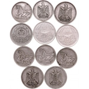 Egypt Lot of 11 Coins 1967 - 1977