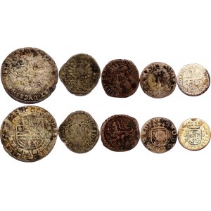 Europe Lot of 5 Coins 17 - 18th Century