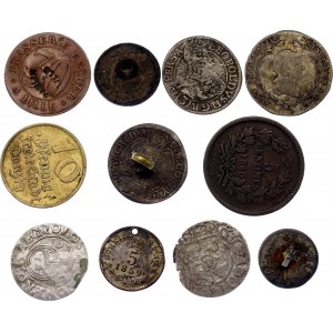 Europe Lot of 11 Coins 1625 - 1932