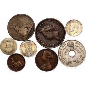 Great Britain Lot of 8 Coins 1826 - 1936