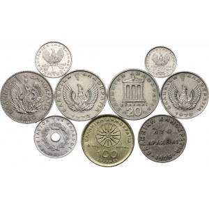 Greece Lot of 9 Coins 1926 - 1994