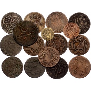 Netherlands Lot of 16 Coins 1623 - 1863