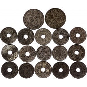 Poland Lot of 17 Coins 1923 - 1939