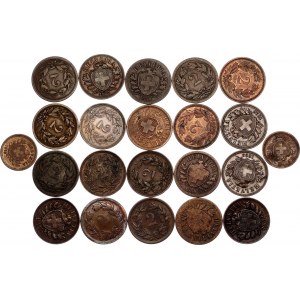 Switzerland Lot of 22 Coins 1850 - 1932 B