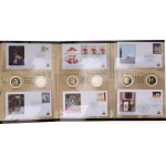 Vatican Set of 6 Commemorative Medals & 6 First Day Covers 2005 Farewell and Succession of Pope John Paul II