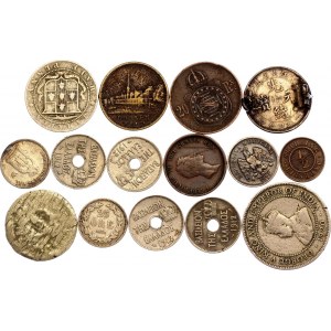 World Lot of 15 Coins 1813 - 1920