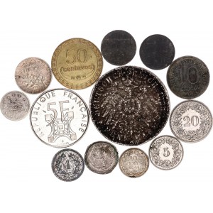 World Lot of 13 Coins 1846 - 2006