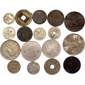 World Lot of 17 Coins 1856 - 2007
