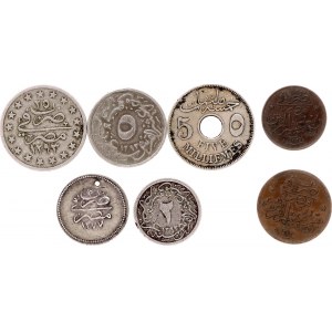 World Lot of 7 Coins 1860 - 1917