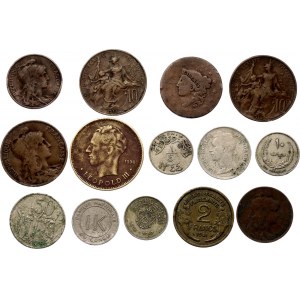 World Lot of 14 Coins 1899 - 1977