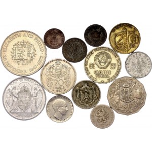 World Lot of 13 Coins 1924 - 1972