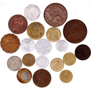 World Lot of 19 Coins 1935 - 1990